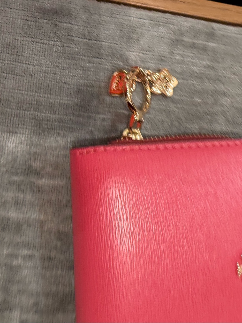Tory Burch Small Leather Zip Card jHolder in , Orange & Lime new - Picture 14 of 16